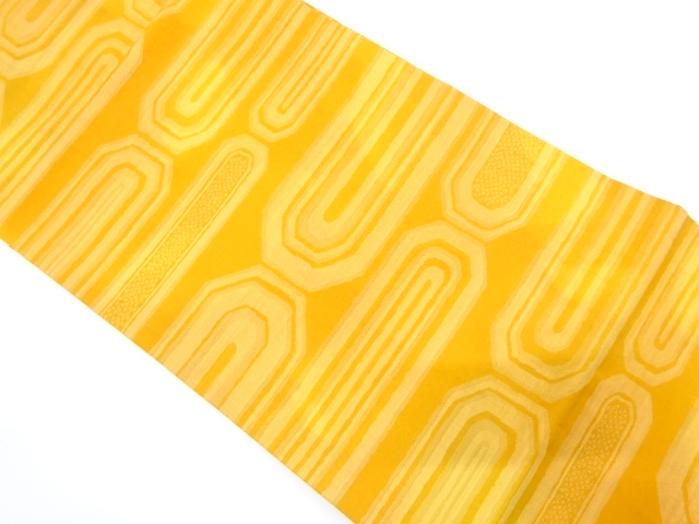 幾何学模様織り出し　名古屋帯